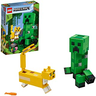 LEGO Minecraft Maxi-figure Creeper e Gattopardo, Set da Costruzione,  Giocattoli per Bambini dai 7 Anni in su, 21156 